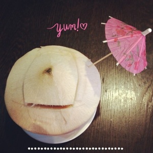 July 20. { Lost (in how yummy this coconut is) } 